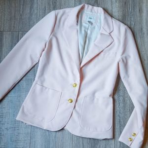 Baby pink Blazer with gold button detail